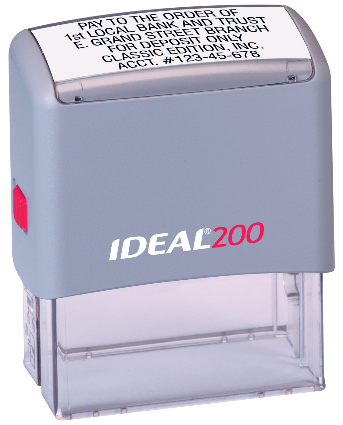 Ideal 200 6 line Custom Self Inking Rubber Stamp eBay